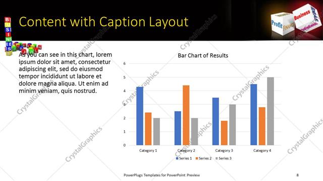 Content with Caption presentation slide layout