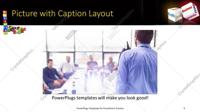 Picture with Caption presentation slide layout