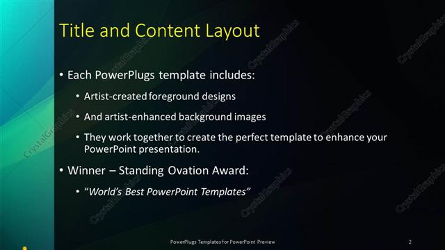 Title and Content presentation slide layout