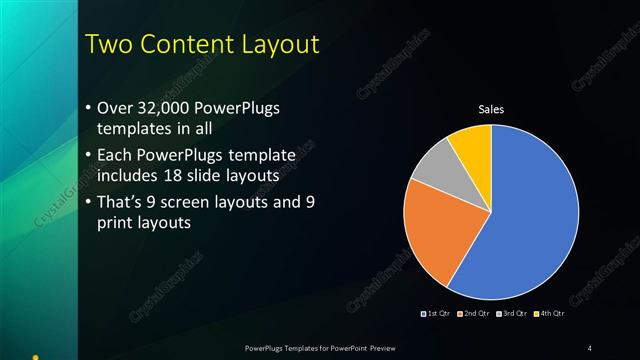 Two Content presentation slide layout