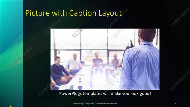 Picture with Caption presentation slide layout