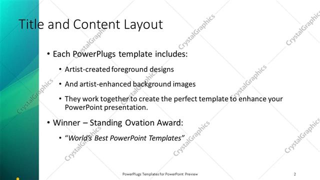 Title and Content presentation slide layout