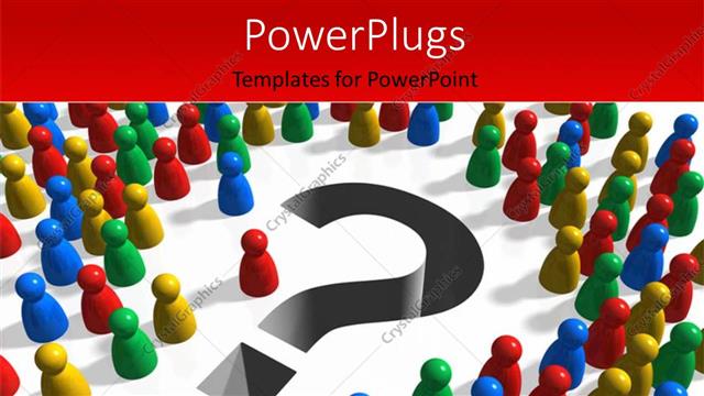  Presentation with colorful - Lots of colorful pin heads around a question mark