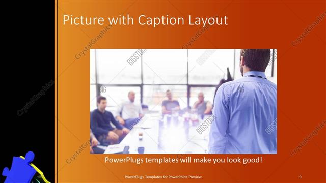 Picture with Caption presentation slide layout