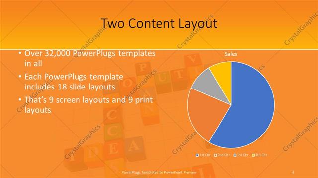 Two Content presentation slide layout