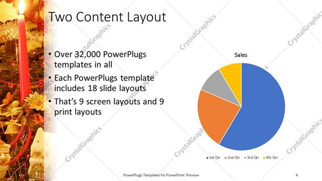 Two Content presentation slide layout