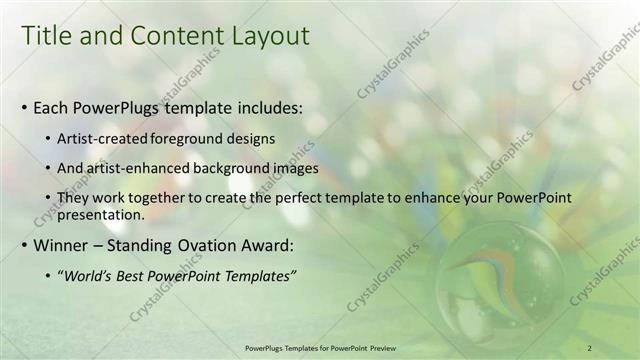 Title and Content presentation slide layout