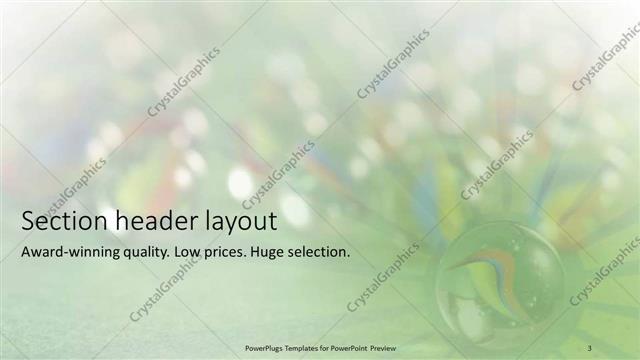 Section Header presentation slide layout