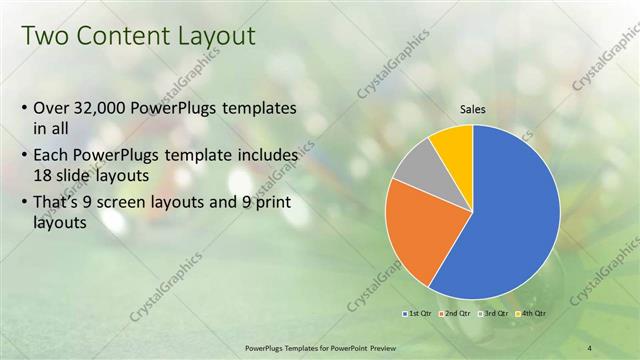 Two Content presentation slide layout