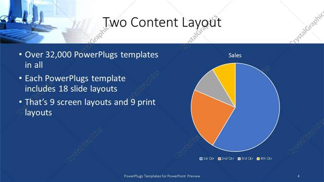 Two Content presentation slide layout
