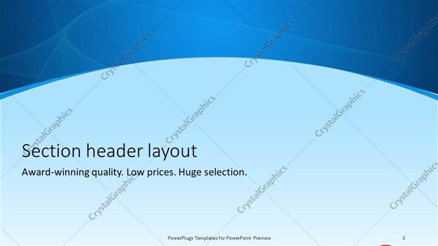 Section Header presentation slide layout