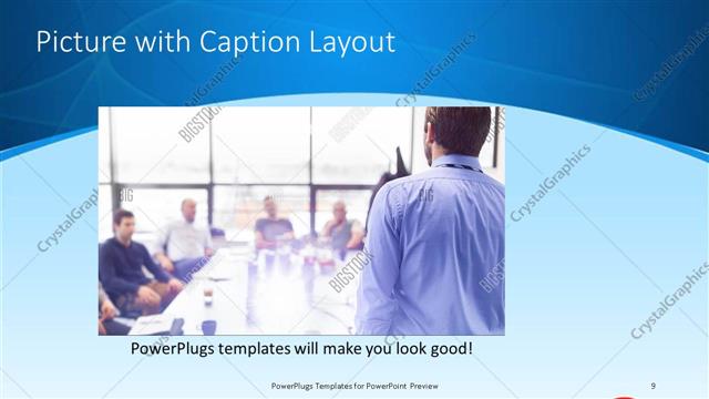 Picture with Caption presentation slide layout