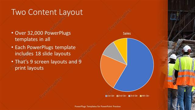 Two Content presentation slide layout
