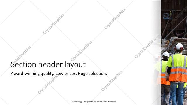 Section Header presentation slide layout