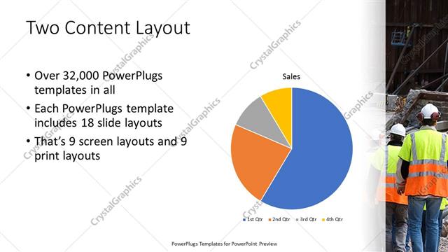 Two Content presentation slide layout