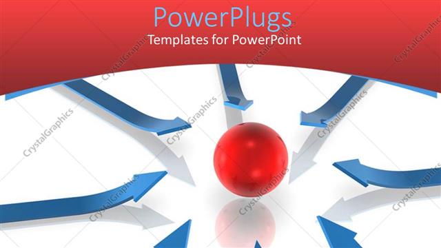  Presentation with goal ball - Lots of curved blue arrows pointing toward a red ball