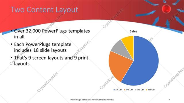 Two Content presentation slide layout