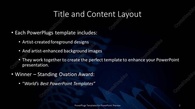 Title and Content presentation slide layout