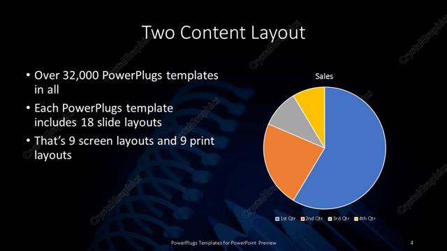 Two Content presentation slide layout