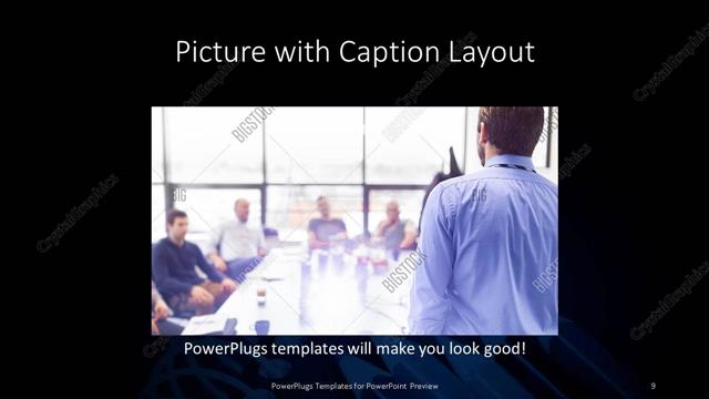 Picture with Caption presentation slide layout