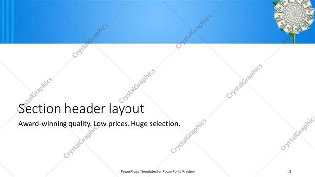 Section Header presentation slide layout
