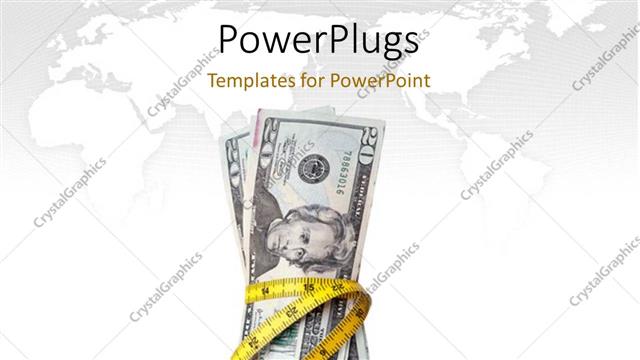  Presentation with tape - Lots of dollar bills with a measuring tape around them