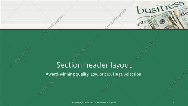 Section Header presentation slide layout