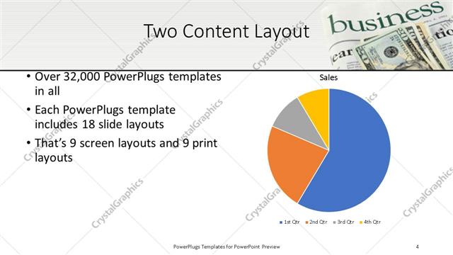 Two Content presentation slide layout