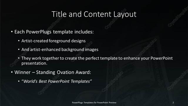 Title and Content presentation slide layout