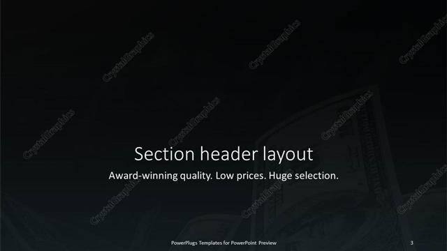 Section Header presentation slide layout