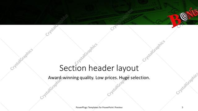 Section Header presentation slide layout