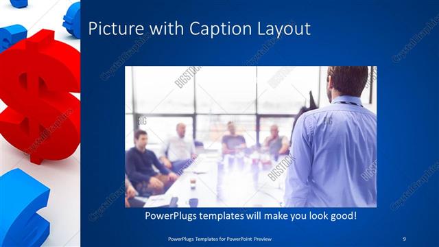 Picture with Caption presentation slide layout