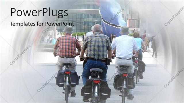  Presentation with motorcycle - Lots of elderly people riding motorcycle's on a road