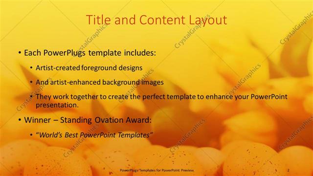 Title and Content presentation slide layout