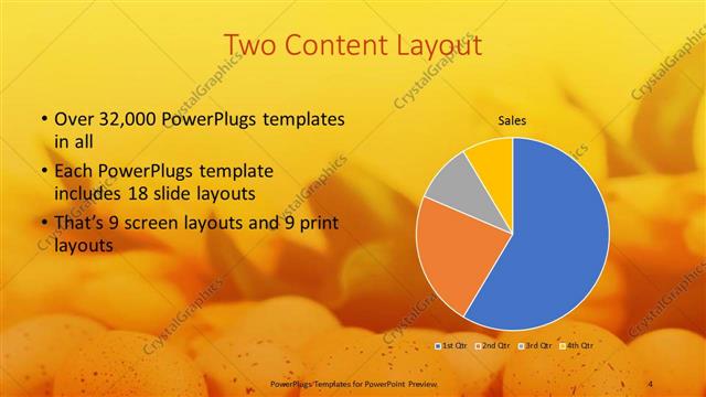 Two Content presentation slide layout