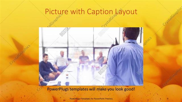 Picture with Caption presentation slide layout
