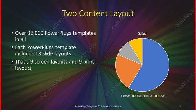 Two Content presentation slide layout