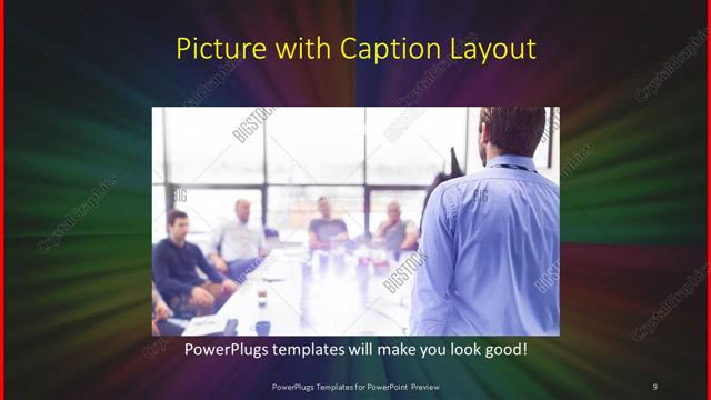 Picture with Caption presentation slide layout