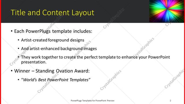 Title and Content presentation slide layout