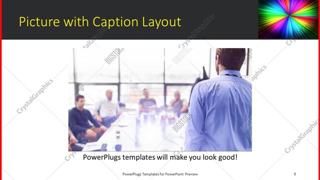Picture with Caption presentation slide layout