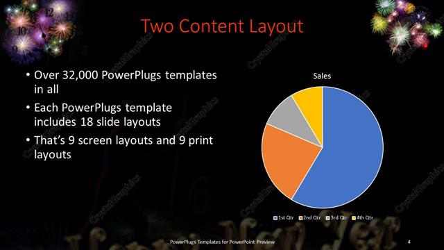 Two Content presentation slide layout