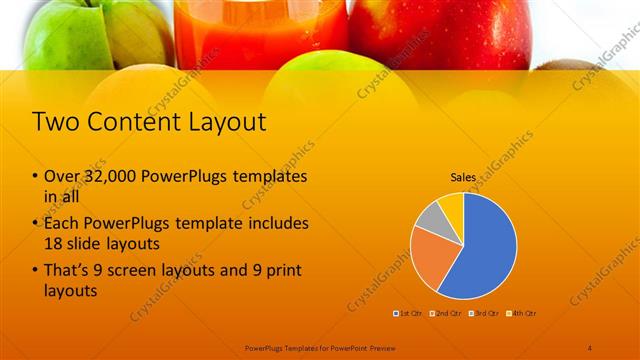 Two Content presentation slide layout