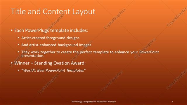 Title and Content presentation slide layout