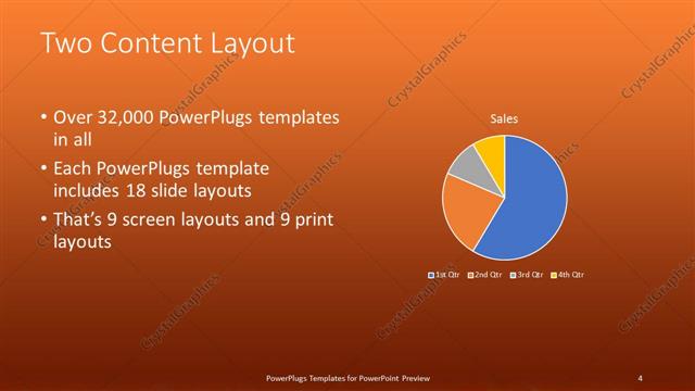 Two Content presentation slide layout