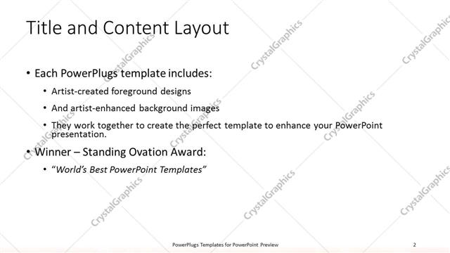 Title and Content presentation slide layout