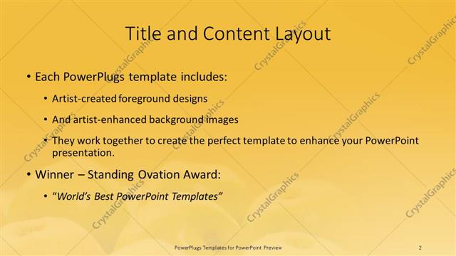 Title and Content presentation slide layout