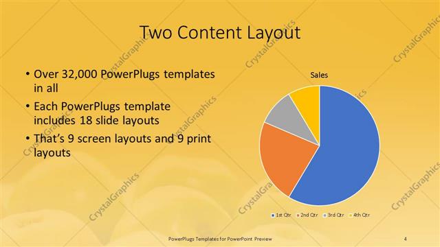 Two Content presentation slide layout