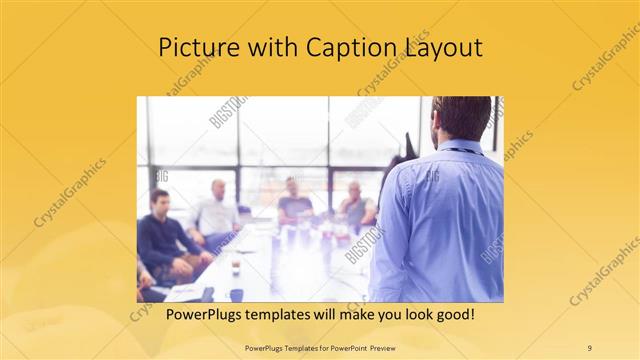 Picture with Caption presentation slide layout
