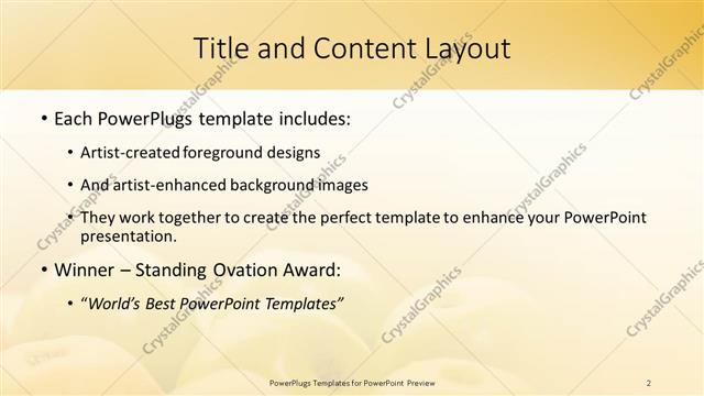 Title and Content presentation slide layout