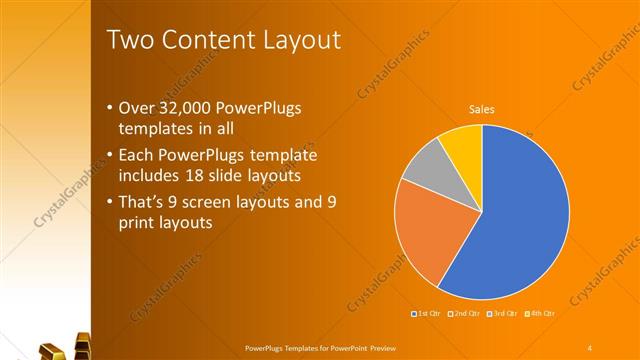 Two Content presentation slide layout